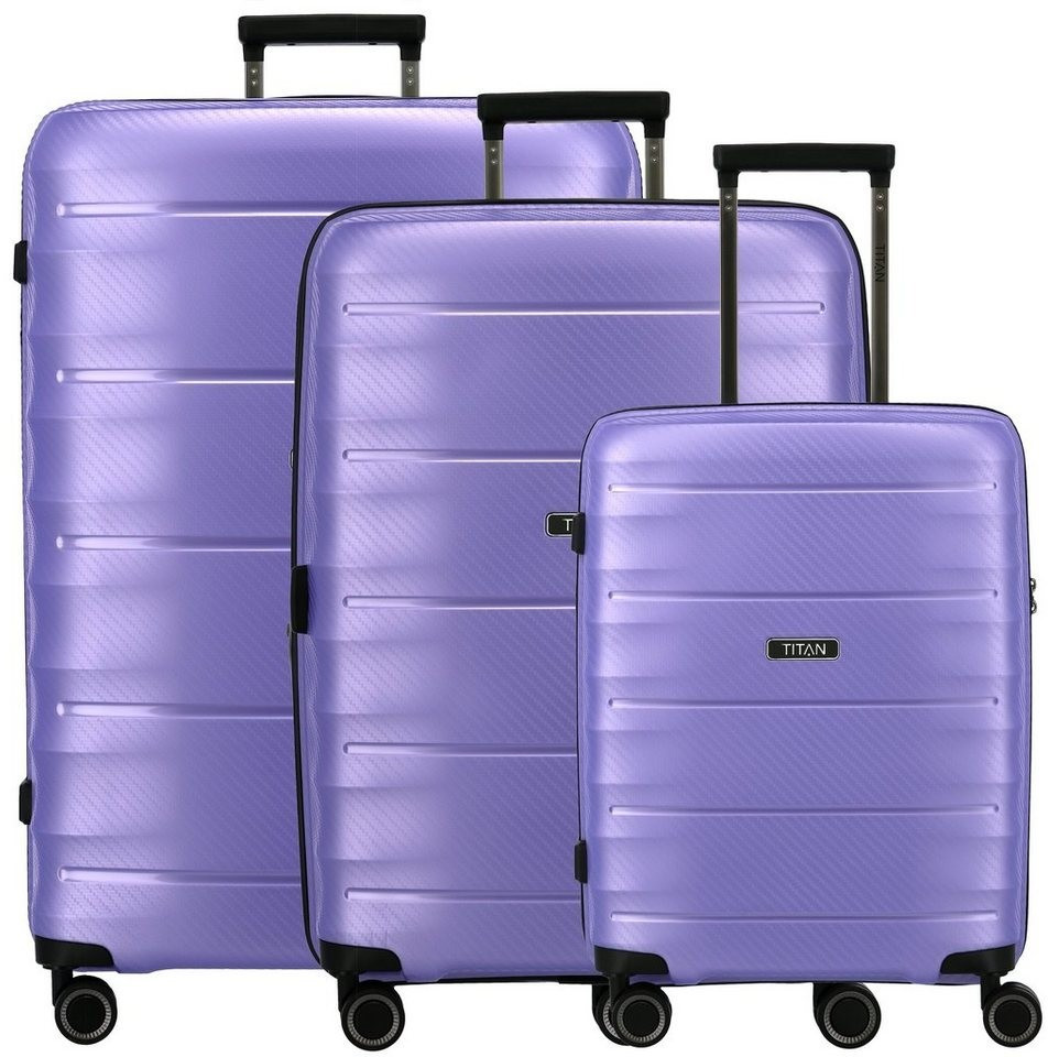 Titan Highlight 4 Wheel Trolley Set 75/67/55 cm lilac metallic