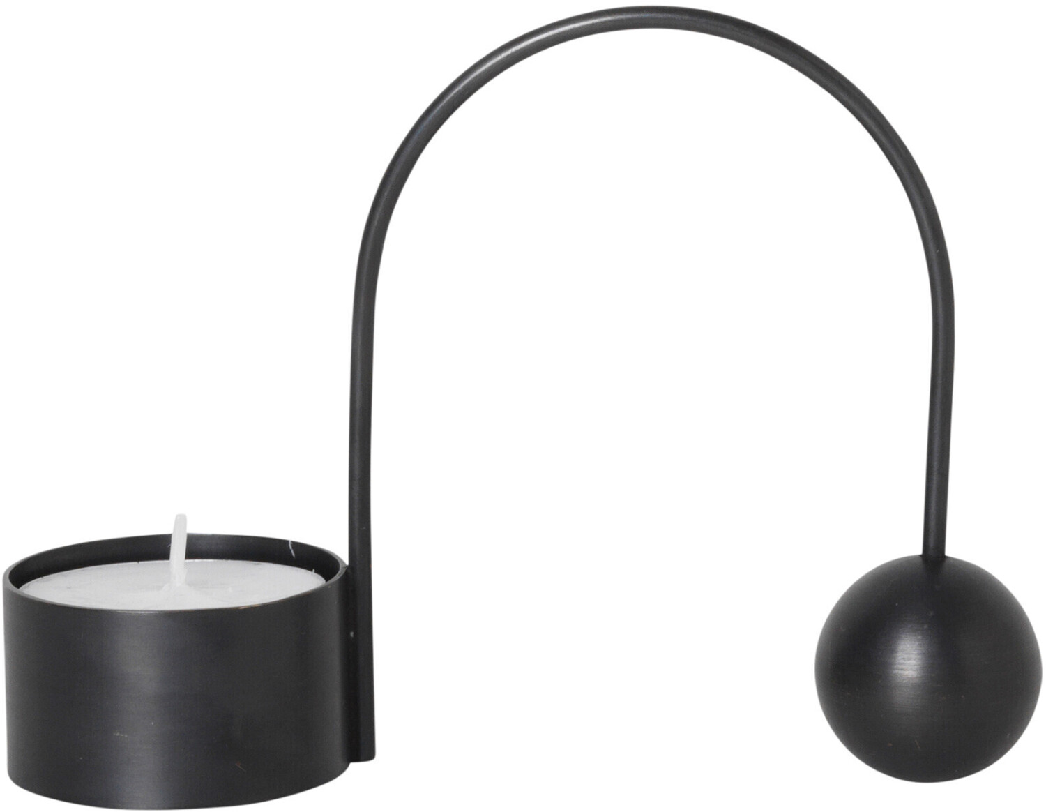 Ferm Living Balance Tealight Holder 12.5x9.5 cm Black