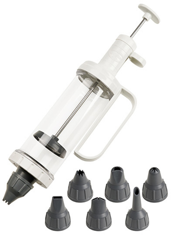 Dr. Oetker Garnish syringe incl. 6 spouts, 7 pieces
