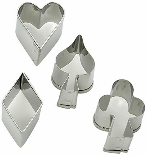 Städter Cookie cutter playing card symbols 3 cm set, 4 pieces
