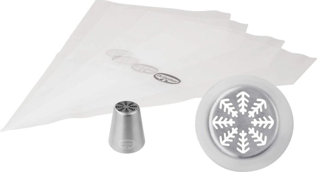 Dr. Oetker White Christmas baking spout ice crystal + 4 piping bags