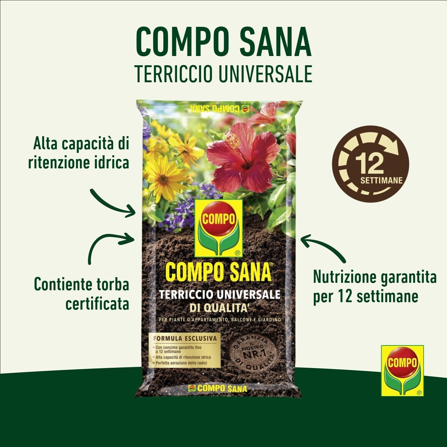 COMPO COMPO Potting Soil 5 L - back view