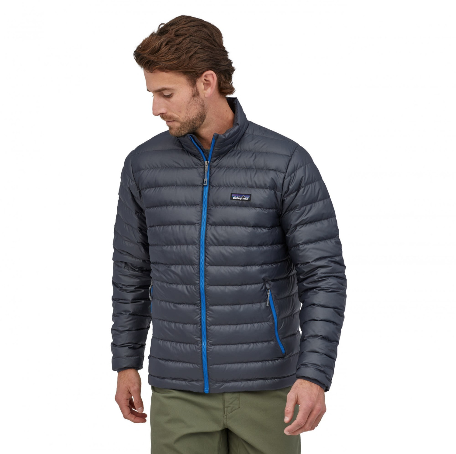 Buy Patagonia Men's Down Sweater Jacket (84674) smolder blue/andes blue ...