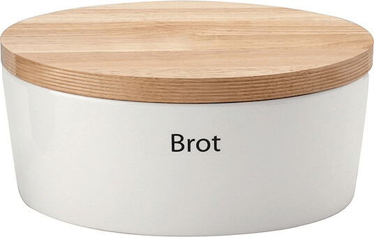 Continenta Bread pan with oval wooden lid (27 x 20 cm)