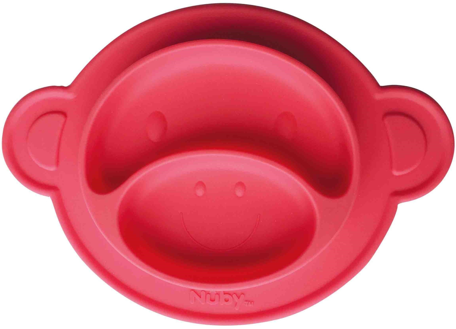 Nuby Non-Slip Dinner Plate Silicone Monkey