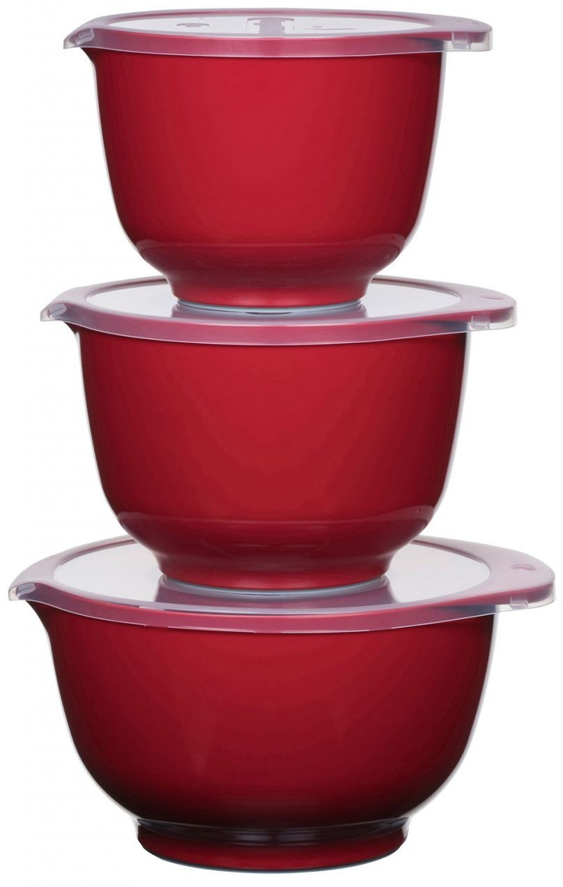 Rosti Mepal Margrethe mixing bowl with lid (1,5, 2, 3 l) set 6 pieces red