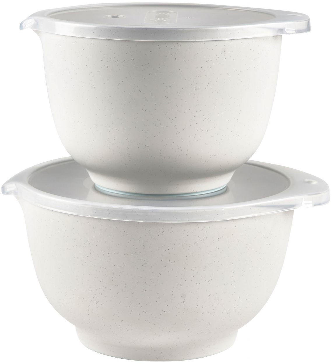 Rosti Mepal Margrethe mixing bowl with lid (2, 3 l) set 4 pieces pebble white