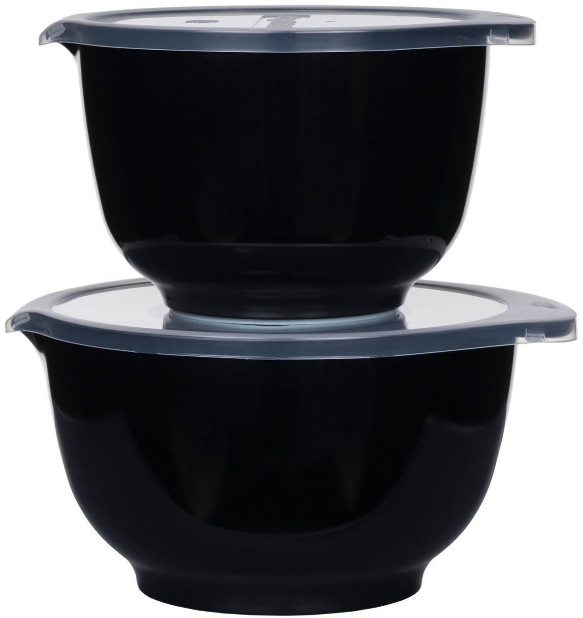 Rosti Mepal Margrethe mixing bowl with lid (2, 3 l) set 4 pieces black
