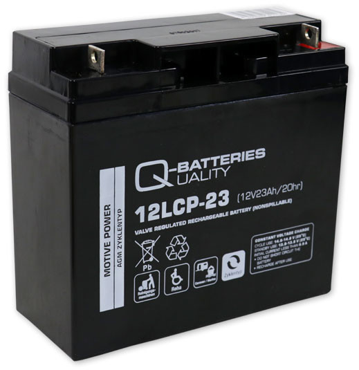 Q-Batteries AGM Zyklen (12LCP-23) ab 53,57 €