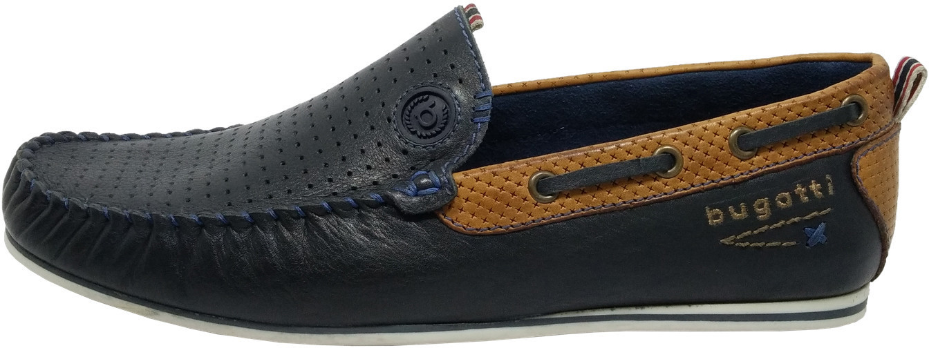 Bugatti Mens Moccasins blue (321-70466-1010)