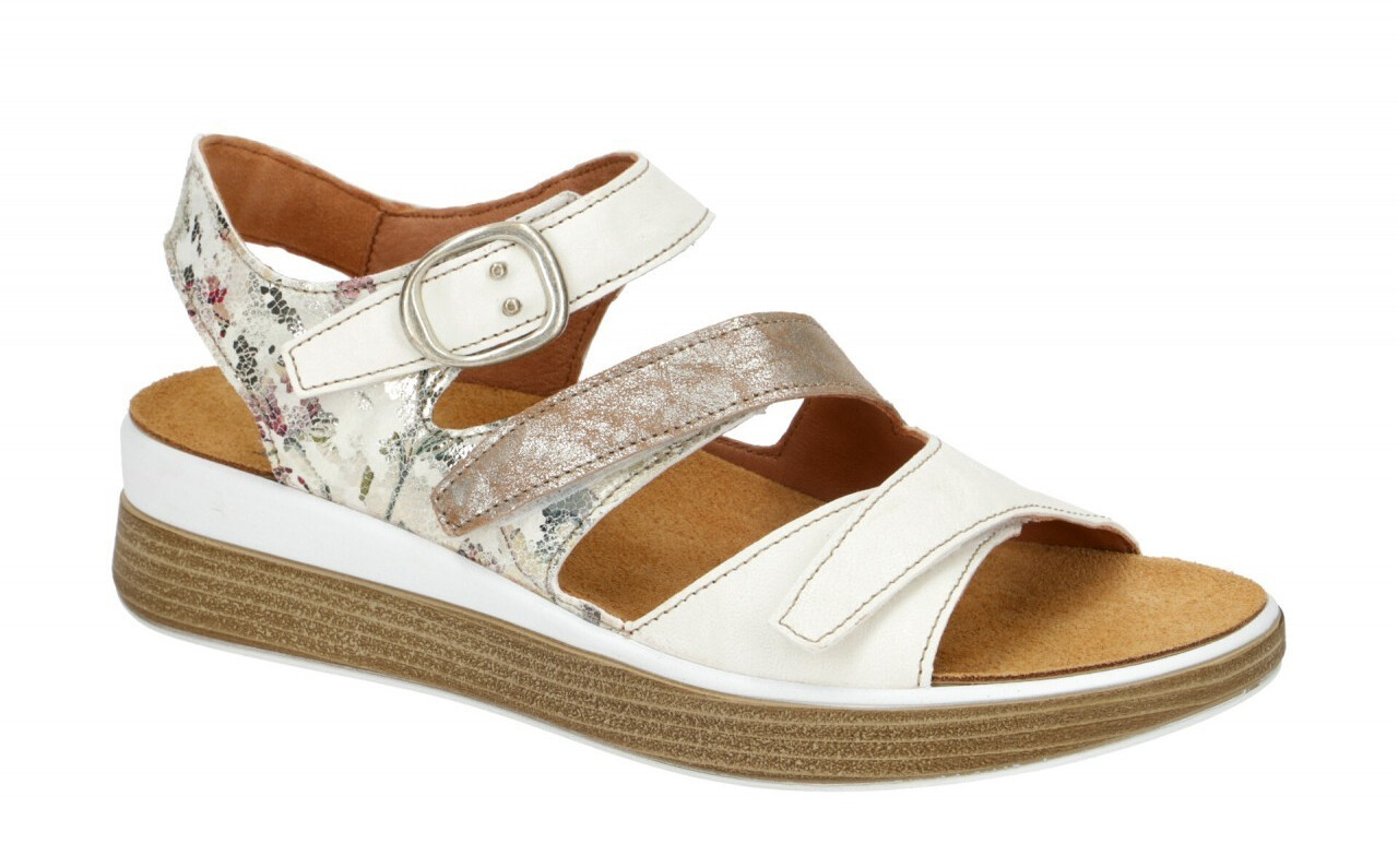 Think Sandals Meggie brown/white/gold (6-86444-94)