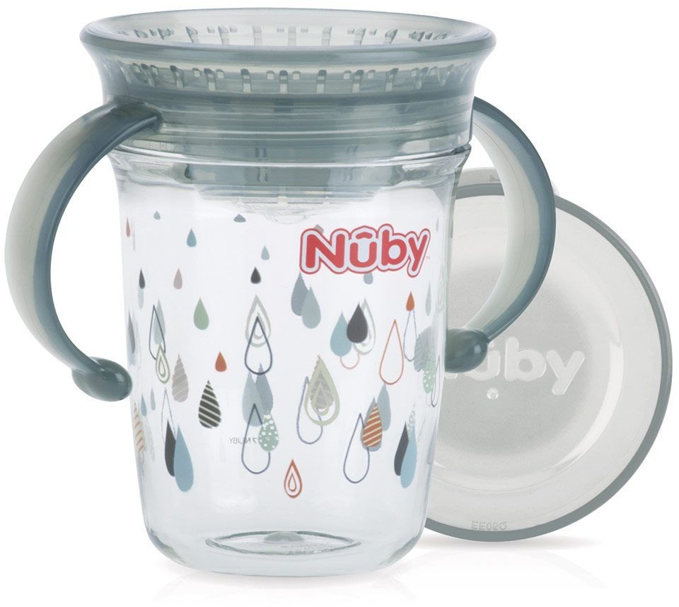 Nuby 360° Wonder Cup with Handles 240 ml grey