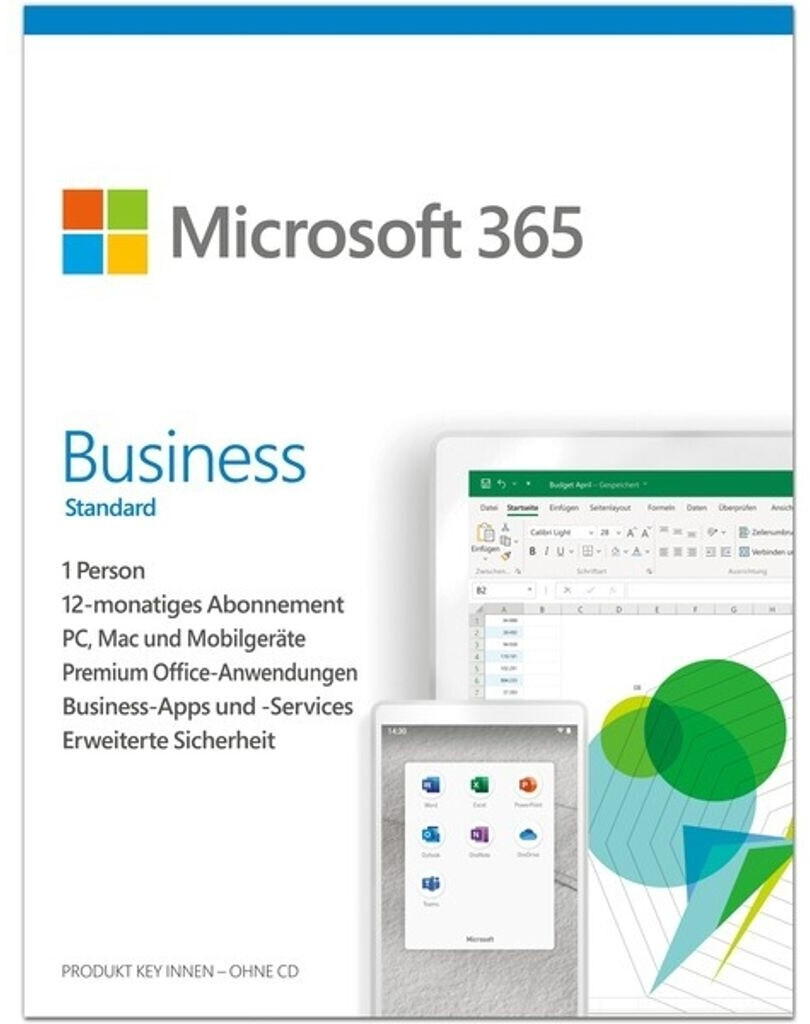 Microsoft 365 Business Standard Abbonamento Annuale - Per 1 Utente, 5 PC, 5 Tablet E 5 Smartphone - Versione Box
