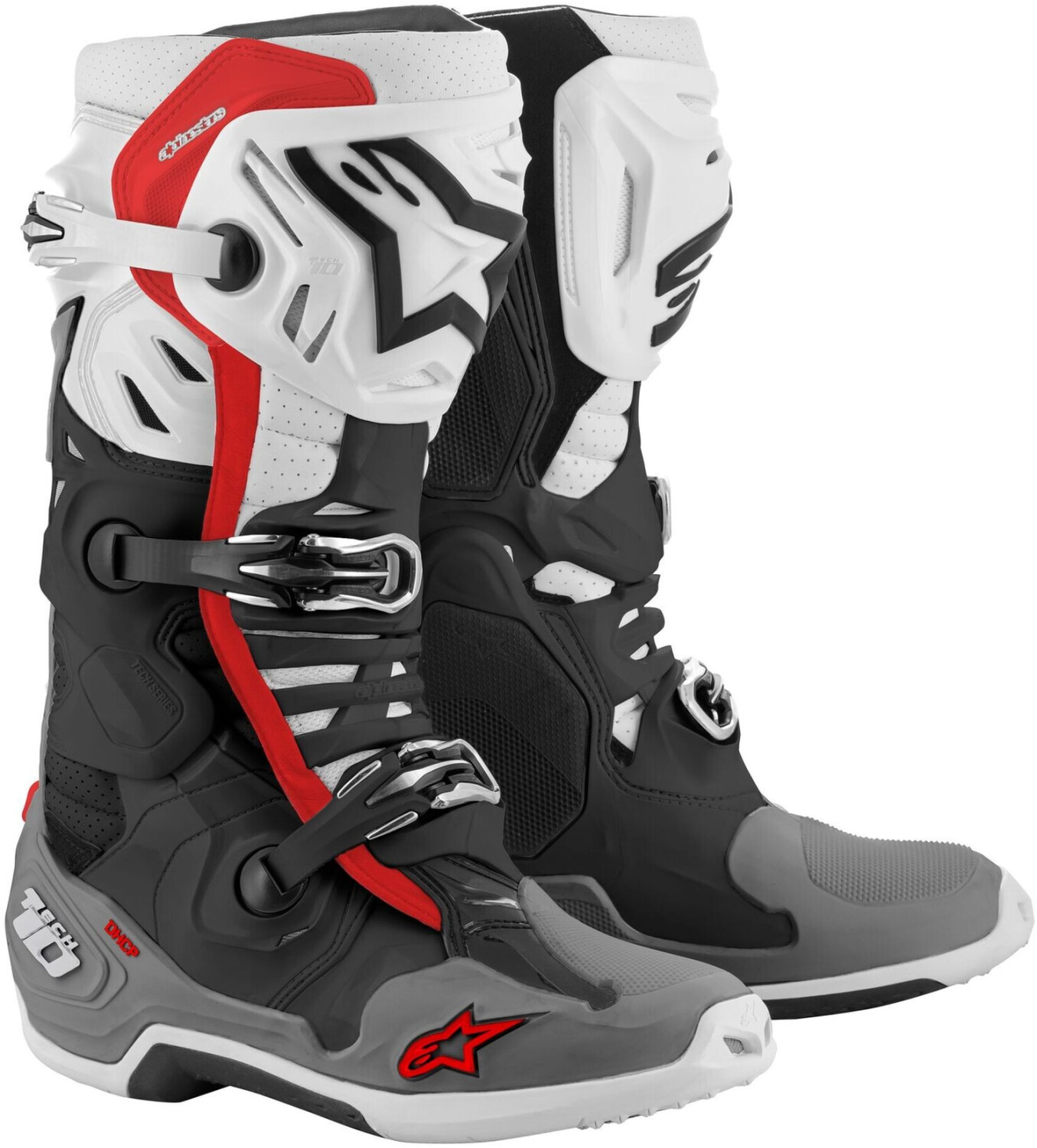 Alpinestars Tech 10 Supervented Black/White/Gray/Red