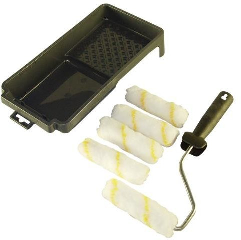Nespoli Kit petites surfaces Mini rouleau avec bac et 4 manchons de rechange