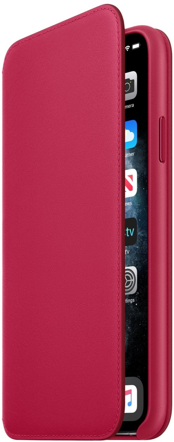Apple Étui folio cuir (iPhone 11 Pro Max) framboise