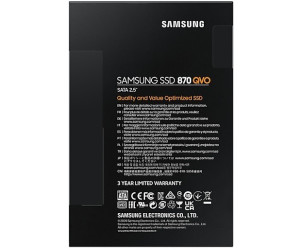 Disque dur SSD interne SAMSUNG 870 QVO 8To Samsung en multicolore