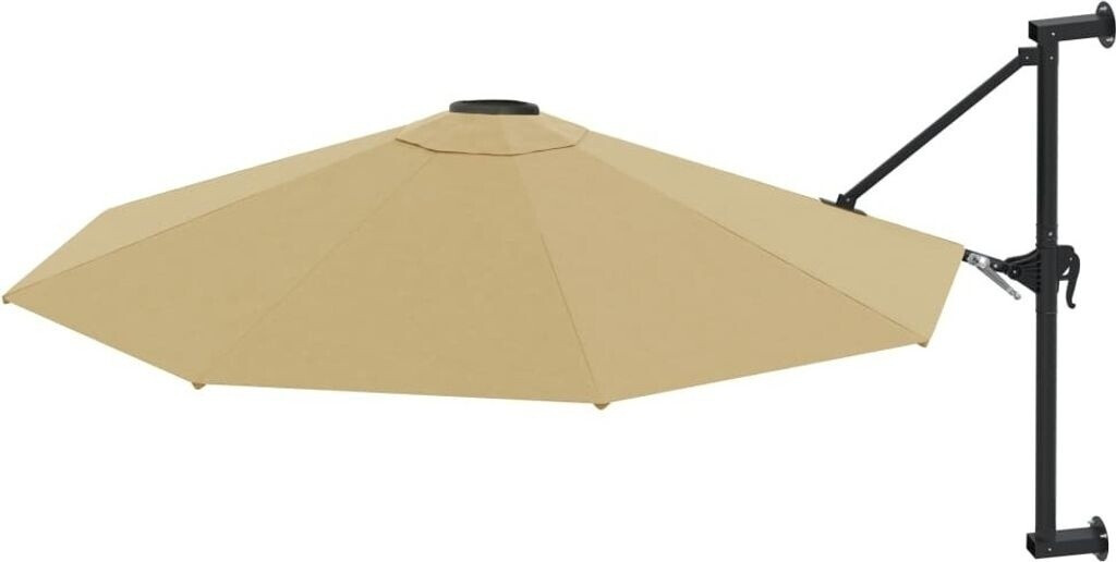 VidaXL Wall Parasol Ø 300 cm Taupe