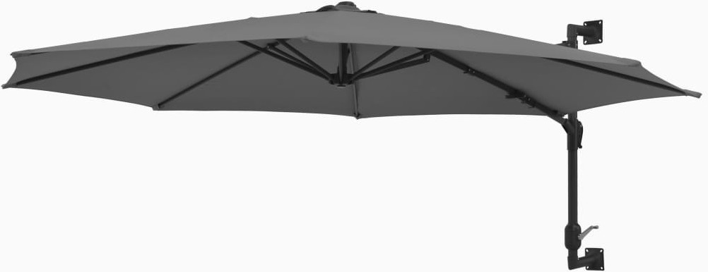 vidaXL Wall Parasol Ø 300 cm Antracite