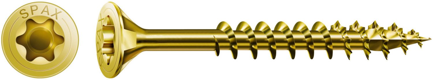 Spax Torx T-STAR plus 5,0 x 30 / 17 mm gelb verzinkt HP (500 St.)