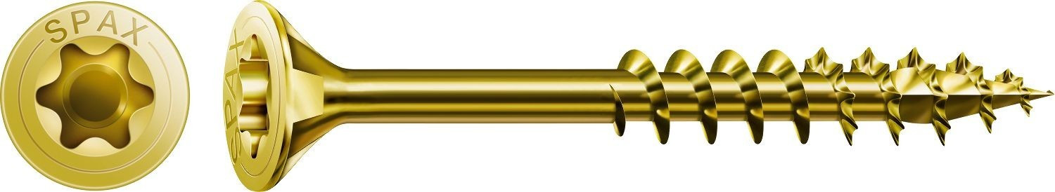 Spax Torx T-STAR plus 5,0 x 50 / 32 mm gelb verzinkt HP (500 St.)