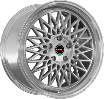 Borbet B (8x17) silver rim polished
