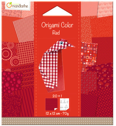 Avenue Mandarine Pochette origami Color rouge