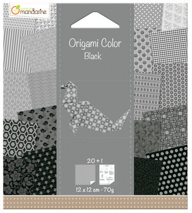Avenue Mandarine Pochette Origami Color noir