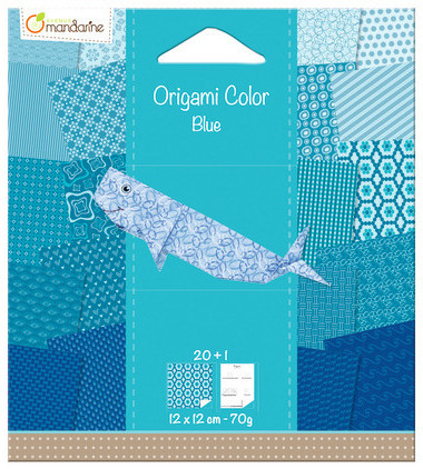 Avenue Mandarine Pochette Origami Color bleu