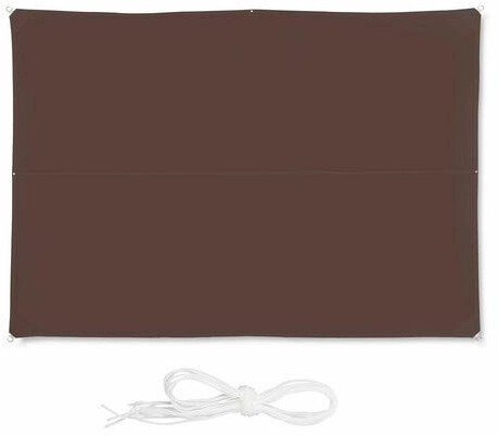 Relaxdays Shade Sail Rectangular 400 x 300 cm Brown