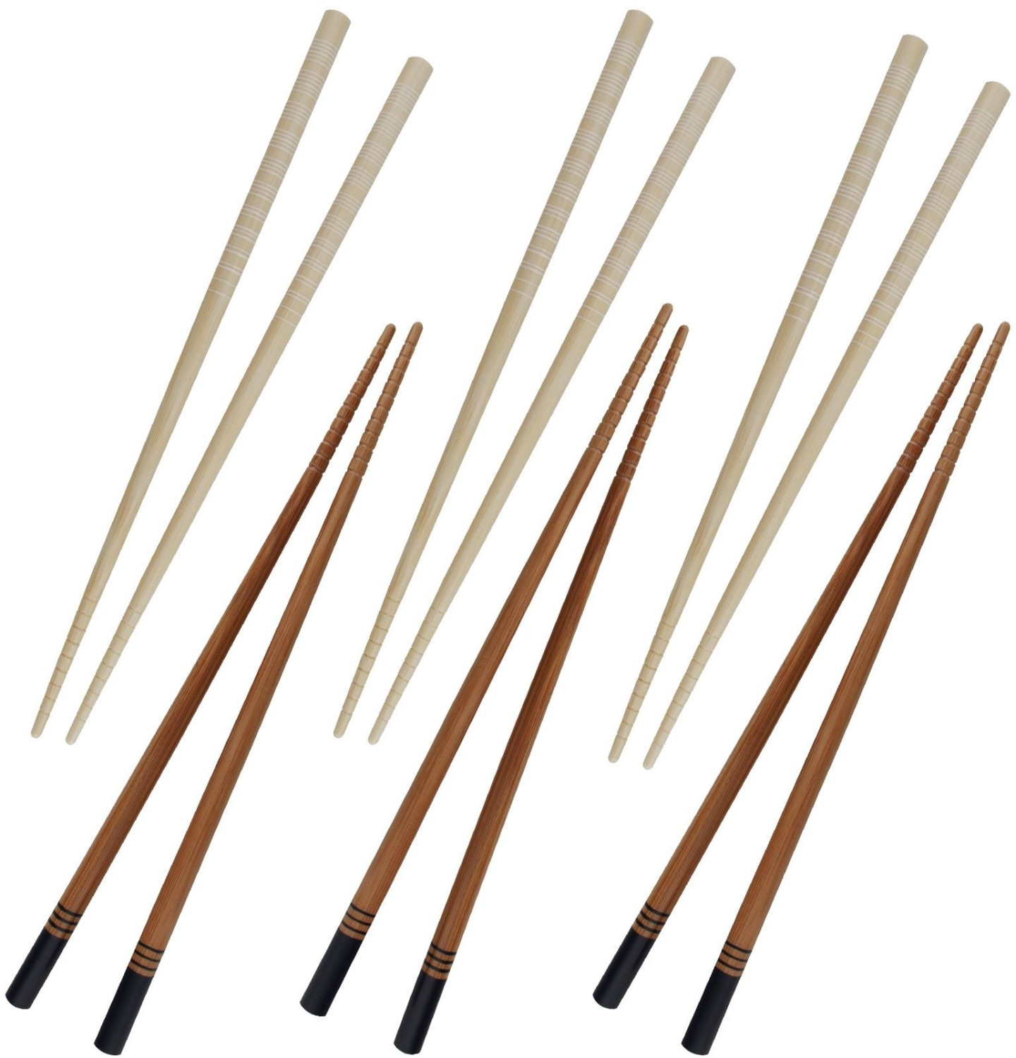 Soeos Einweg-Essstäbchen Aus Bambus – 50 Paare, Einzeln Verpackt, 22,9 Cm – Für Sushi, Takeout & Grillen