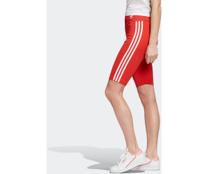 red and white adidas biker shorts