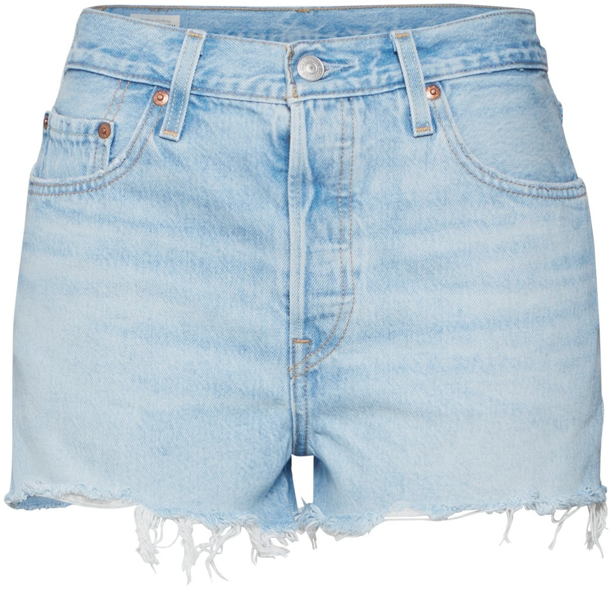 Levi's 501 high rise shorts discount with raw edge