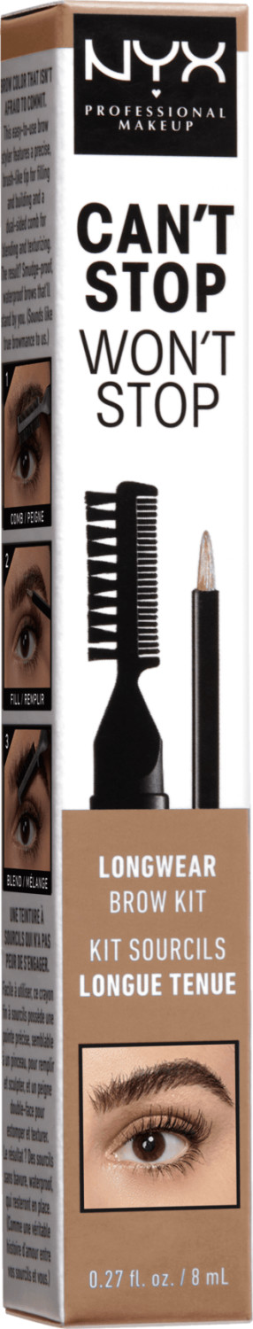 NYX Eyebrow Pencil Can't Stop Won't Stop Longwear Brow Ink Kit Taupe 02 (8 ml)
