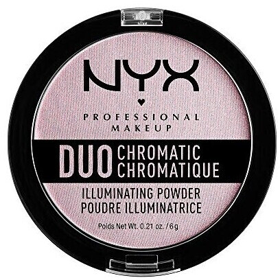 NYX Highlighter Duo Chromatic Illuminating Powder Lavender Steel 02 (6