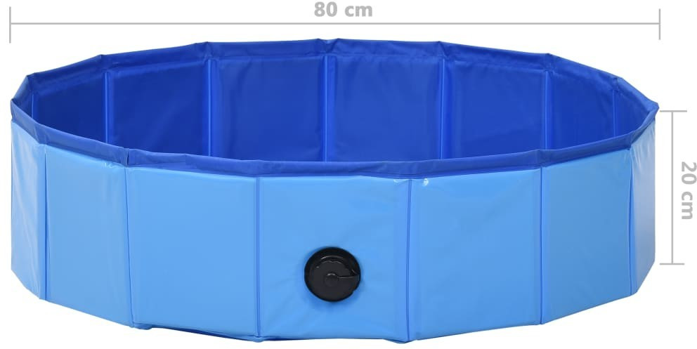 vidaXL Piscine pour chien 80x20cm Blue vidaXL Piscine pour chien 80x20cm Blue