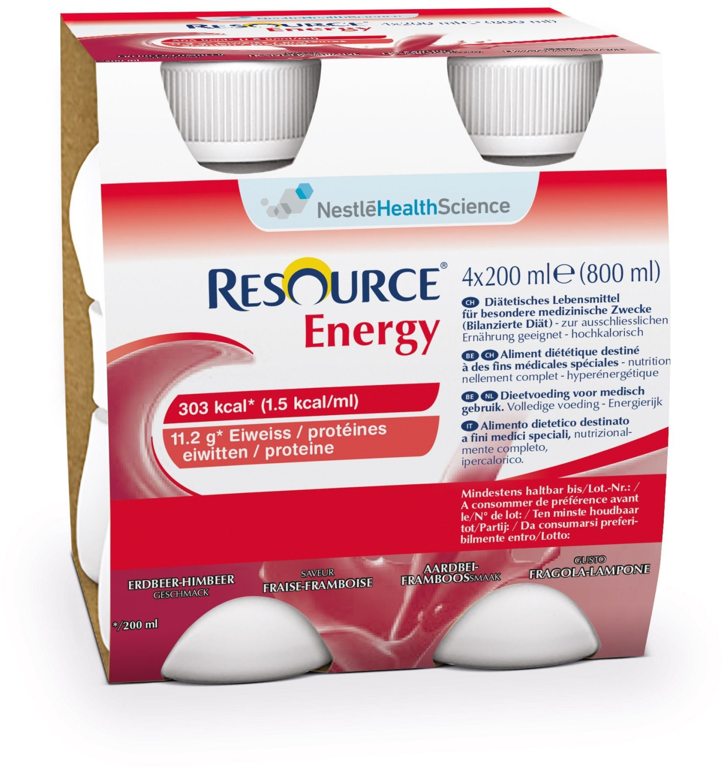 Nestlé Resource Energy Strawberry Rasberry ( 4x200ml)