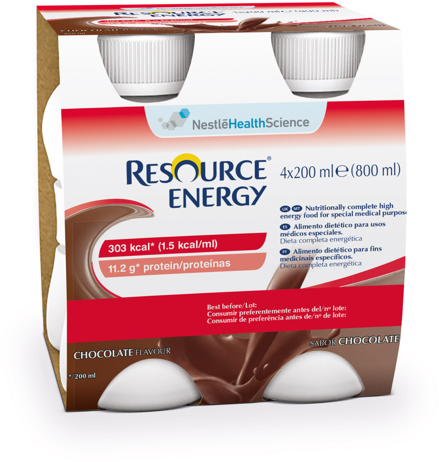 Nestlé Resource Energy Chocolate ( 4x200ml)