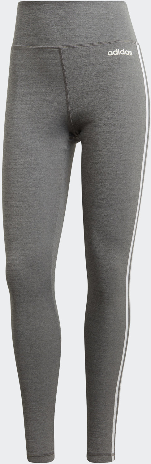 Adidas Design 2 Move 3-Stripes High-Rise lange Tight dark grey heather/white (FI0830)