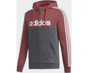 Adidas Essentials Colorblock Hooded Jacket legacy red mel adidas Performance Sweatjacke legacy red