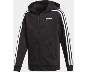 Adidas Essentials 3 Stripes Hooded Jacket Kids blackwhite