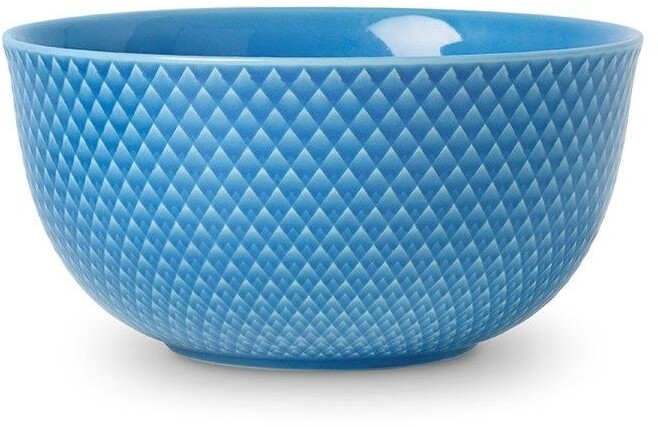 Lyngby Porcelæn Rhombe serving bowl Ø 17.5cm blue