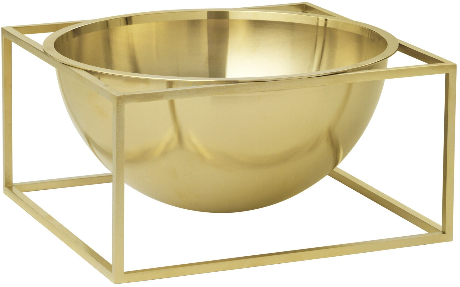 By Lassen Cube bowl large low brass