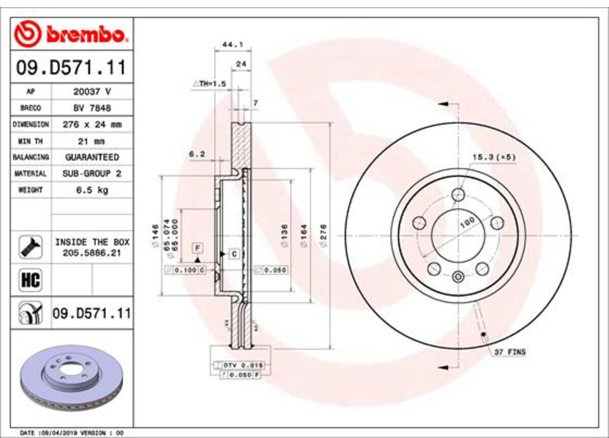 Brembo 09.D571.11