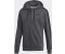 Adidas Essentials 3-Streifen Fleece Kapuzenjacke dark grey heather/black (DX2528)