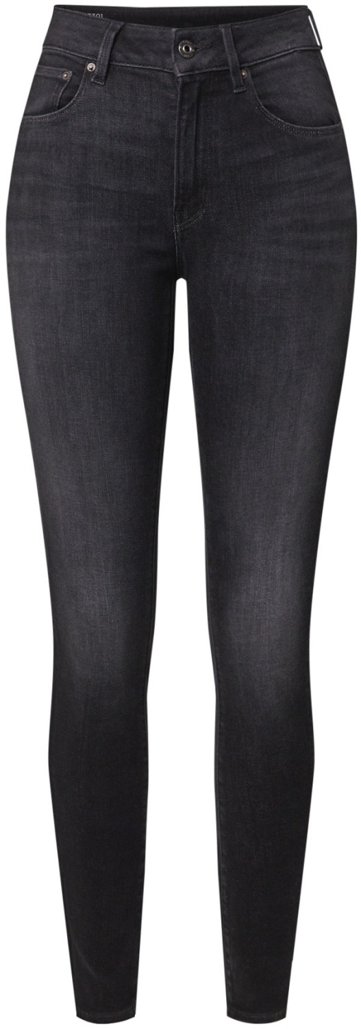 G-Star 3301 High Waist Skinny Jeans (D05175) worn in coal
