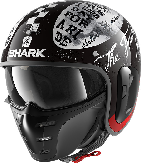 SHARK S-Drak 2Tripp In noir/blanc/rouge