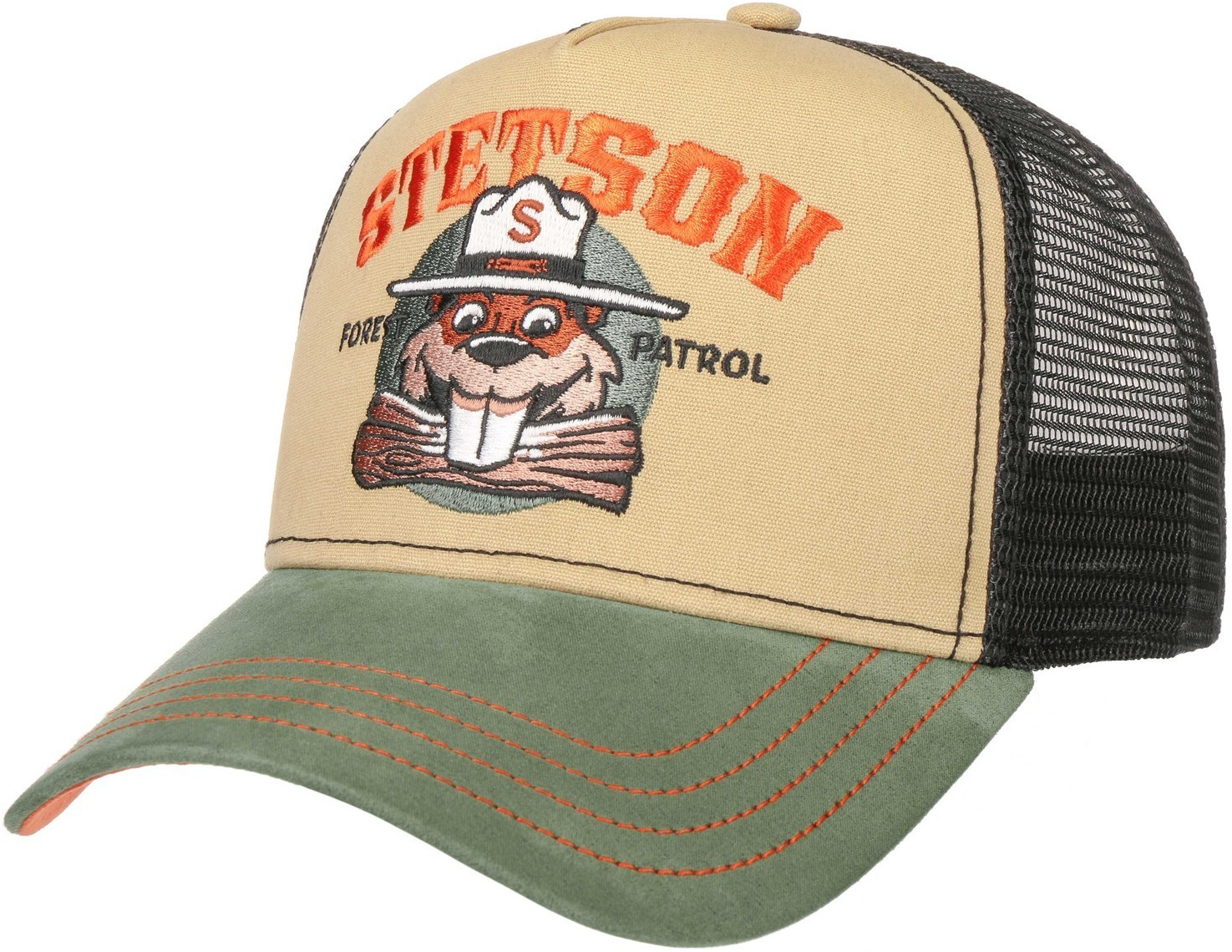 Stetson Forest Patrol Trucker Cap beige/black/green