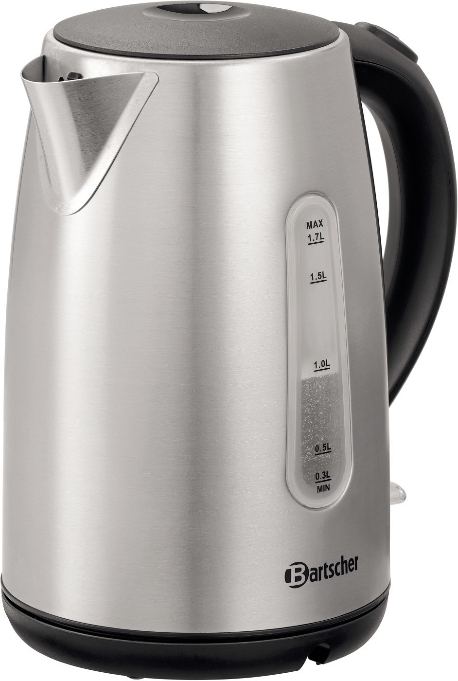 Bartscher Kettle 200095, 1.7 liters, 2200 watts, stainless steel housing, silver