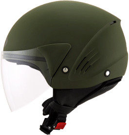 KYT Helmet Cougar Plain Army Matt Green